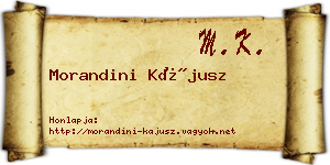 Morandini Kájusz névjegykártya